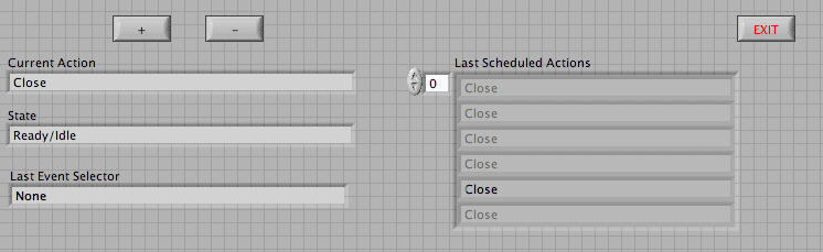 + and - buttons in place on the front panel.